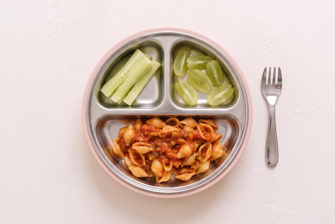 Schnelle Kleinkind-Rezepte: 6 Ideen unter 15 Minuten (ab 1 Jahr) – fertiges Gericht von oben